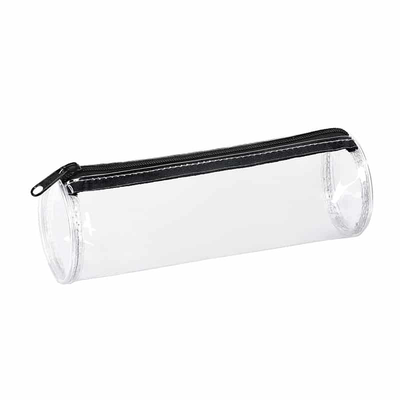 Clear pencil case round