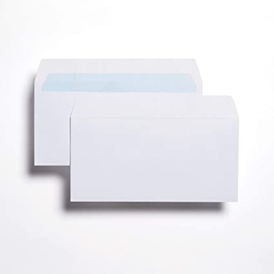 Envelope dl white 110x220 50pcs pack