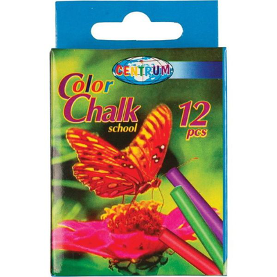 Color school chalk colour 12pcs