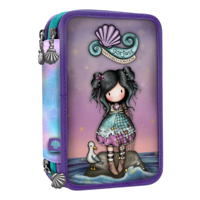 Gorjuss - triple filled pencil case - lost at sea