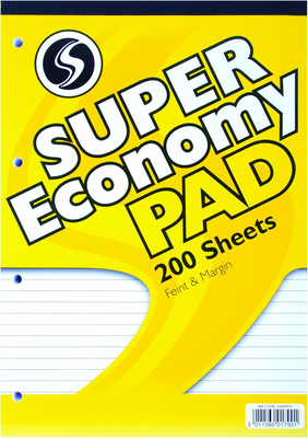 Silvine super economy pad 200 leaves