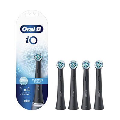 Io ultimate clean black ανταλλακτικές κεφαλές for ηλεκτρική οδοντόβουρτσα 4τμχ