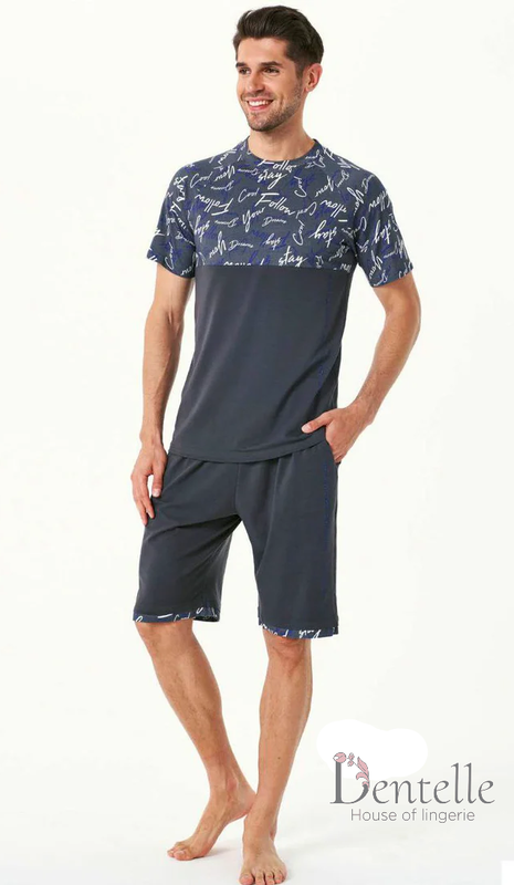 Follow, standard fit men's shorts PJ set image number null