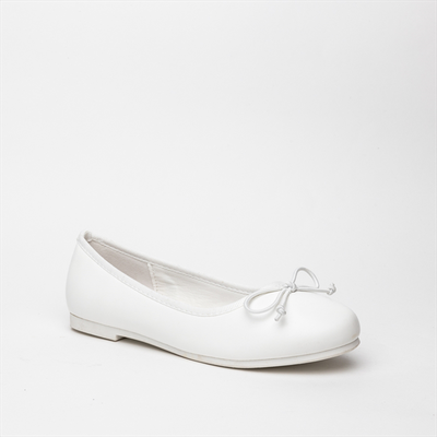 Miss belgini white ballet shoes for girls