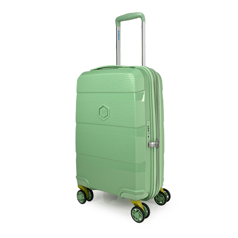 Bg berlin - zip² cabin size/carry-on (4 wheel), double security zipper, 55cm/20in luggage 10kg suitcase image number null