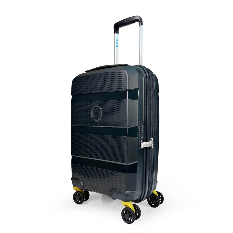 Bg berlin - zip² cabin size/carry-on (4 wheel), double security zipper, 55cm/20in luggage 10kg suitcase image number null