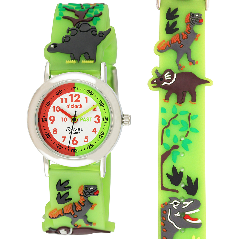 Ravel-kid's cartoon time-teacher watch - dinosaurs, , medium image number null