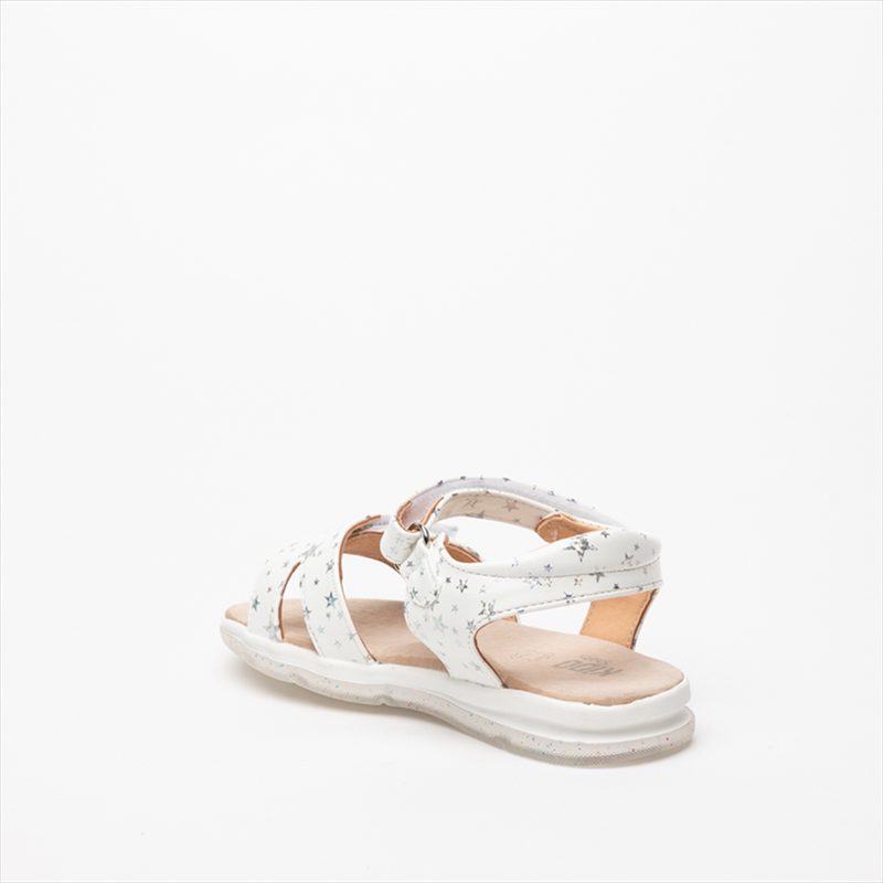 Kido double velcro white star sandal image number null