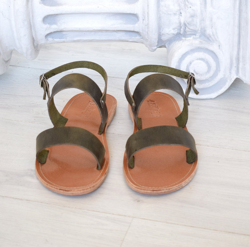 Ancient greek sandals, spartan leather sandals, handmade sandals, handcrafted leather image number null