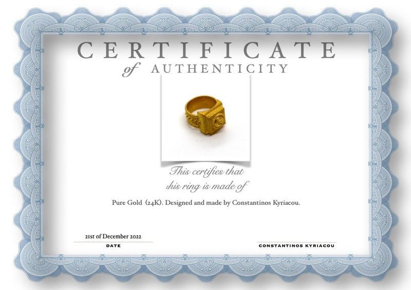 Ring pure gold 24ct - 'all that is' collection 1018 image number null