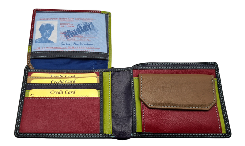 Migant design multicolour leather wallet 72357, , medium image number null