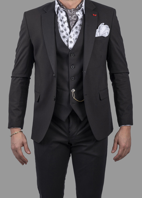 Dzine basic 3piece slim fit suit