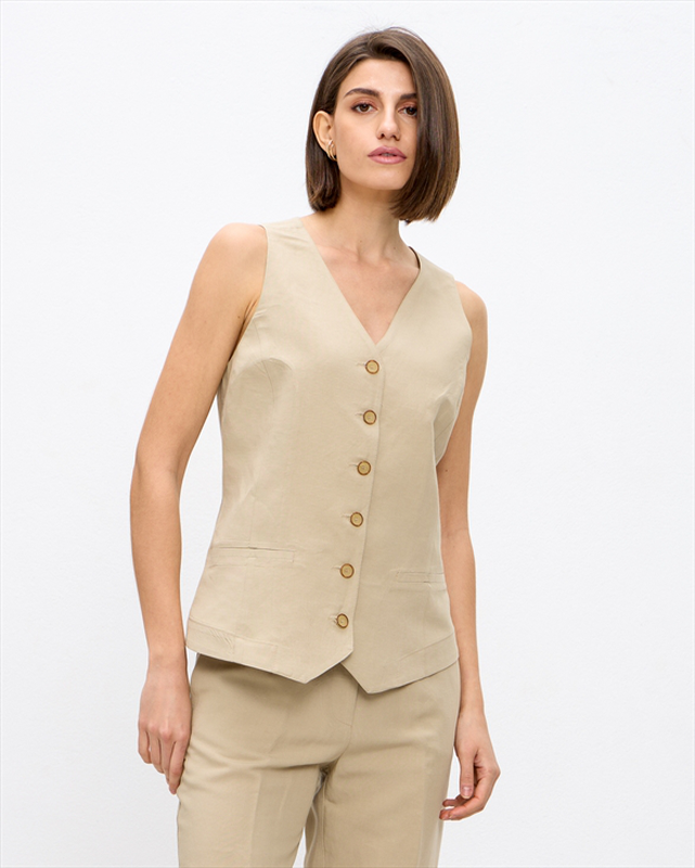 Vest long linen image number null