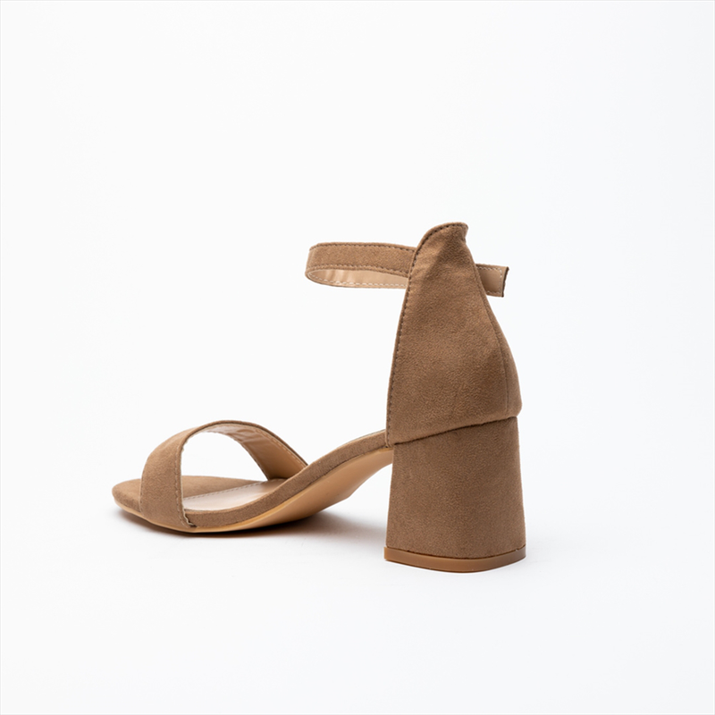 Coo mid-heeled and closed heel sandals in beige image number null