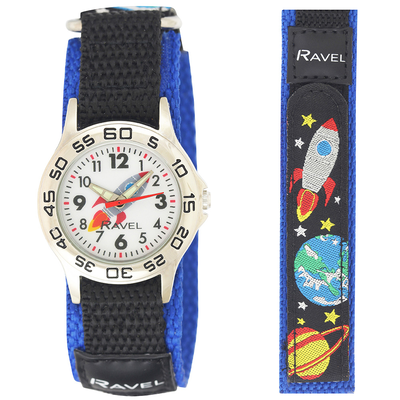 Ravel-kid's velcro coloured nylon watch