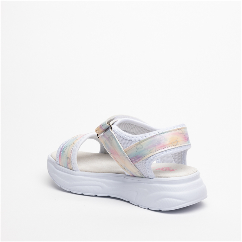 Kido flatfrorm velcro white star sandal image number null