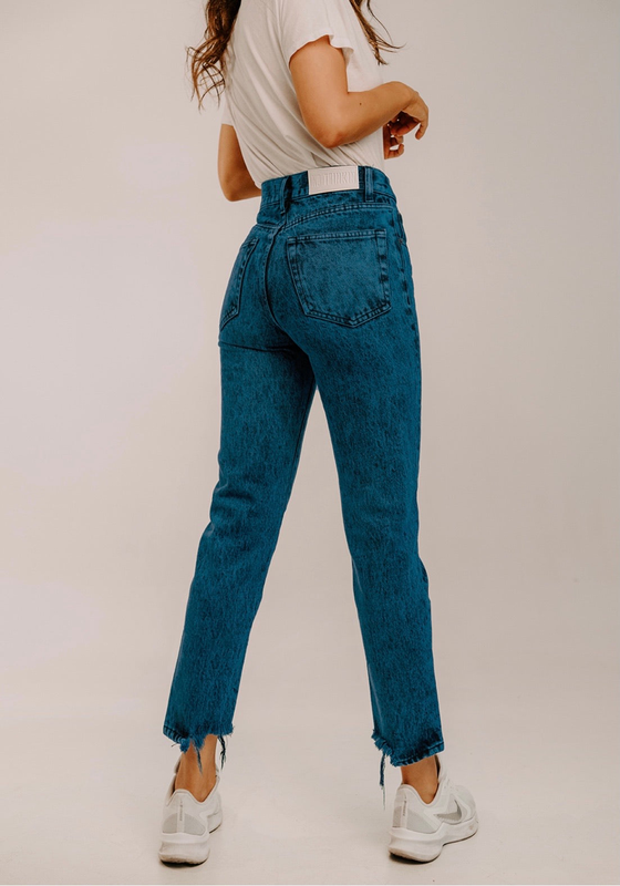 Kendall marble blue jeans image number null