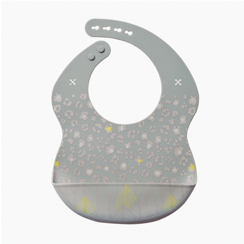 Baby silicone feeding bib - leopard, , medium image number null