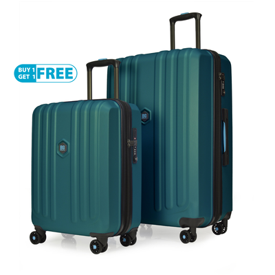 Bg berlin - enduro buy 1 get 1 free promo, set of 2 luggages, forest green suitcases