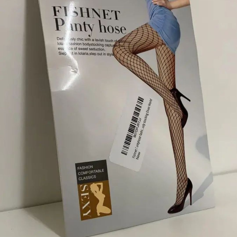 Womens socks fish net floral pantyhose black #jy1752 image number null