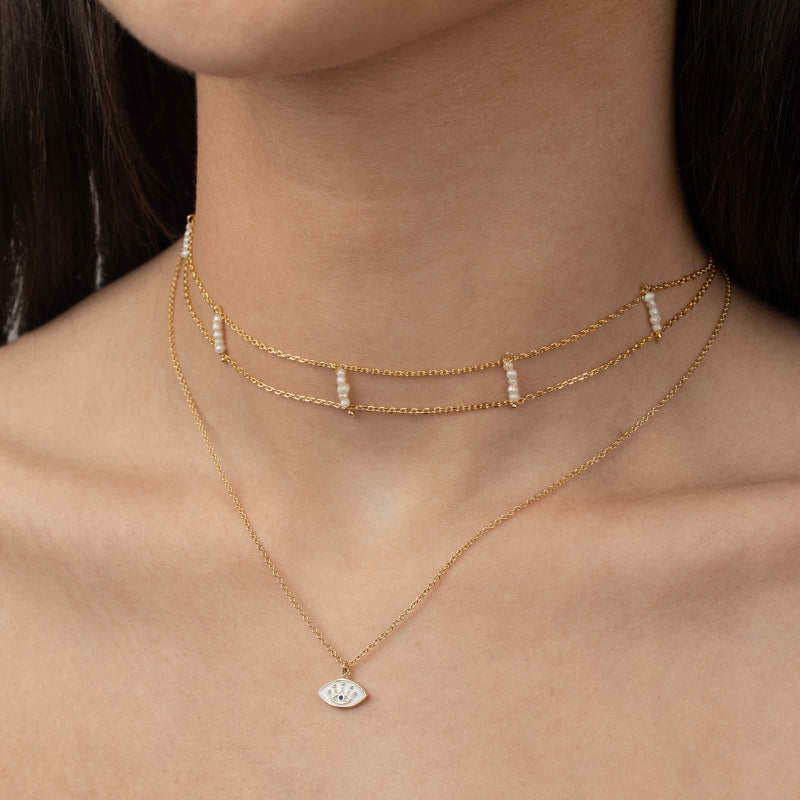 Delicate mineral choker, , medium image number null