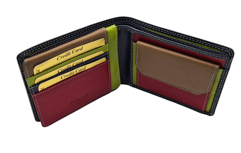 Migant design multicolour leather wallet 72357, , medium image number null