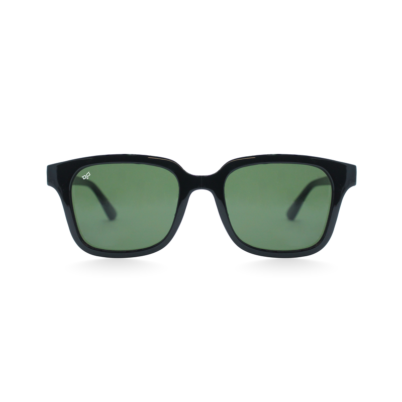 OJO junior sunglasses wayfarers  black frame and  temples with green lenses rx image number null