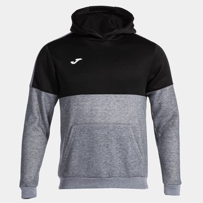 Part hoodie melange grey black
