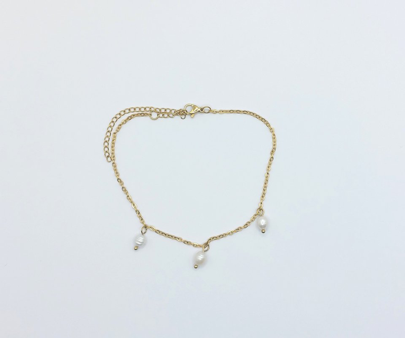 Hanging pearls anklet, , medium image number null