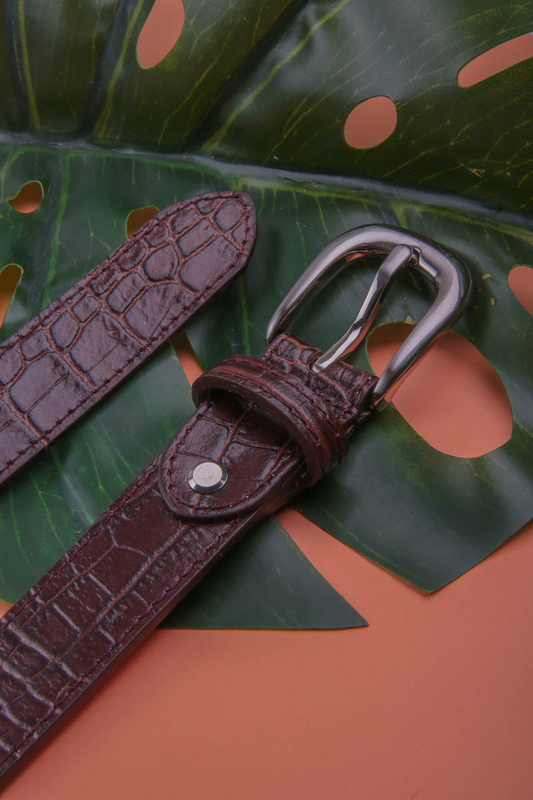 Croco print belt 3cm width image number null