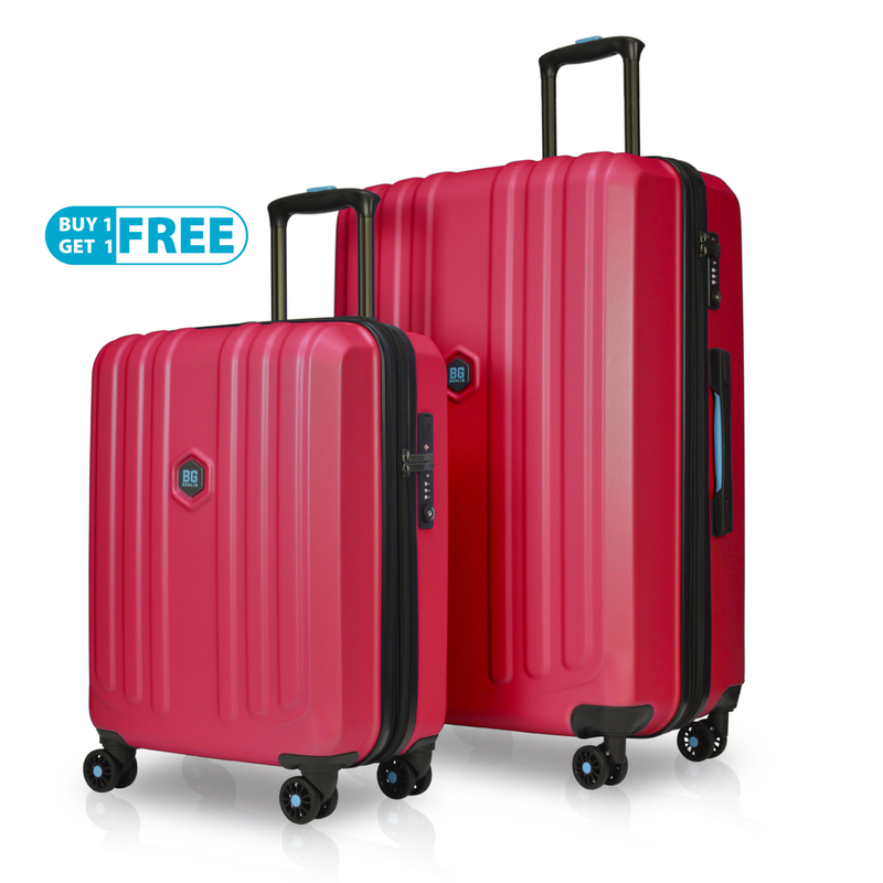 Bg berlin - enduro buy 1 get 1 free promo, set of 2 luggages, red suitcases image number null