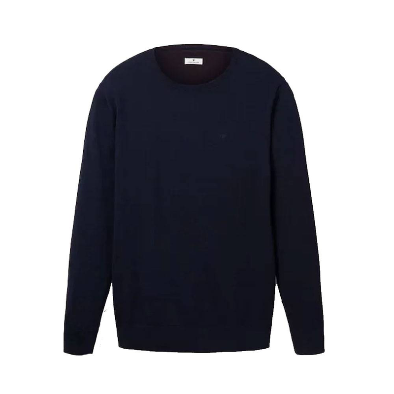 Baic crew nec knit mens knitted navy melange image number null