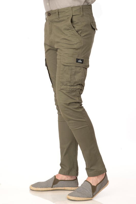 Rebase regural fit cargo trousers image number null