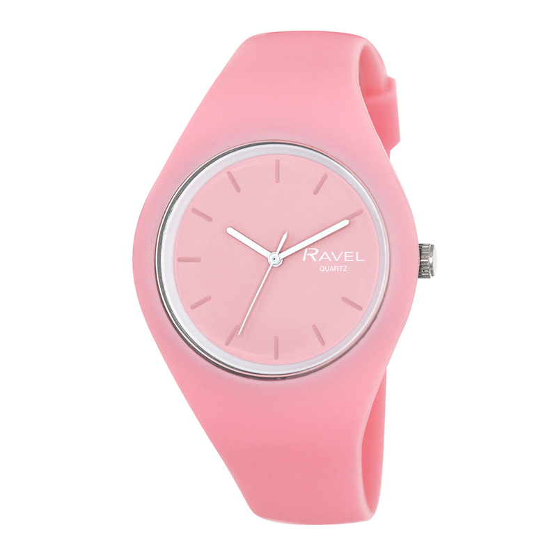 Comfort fit silicone watch - pink, , medium image number null