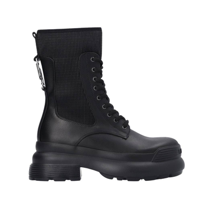 Amy 06 - combat boots with pleats