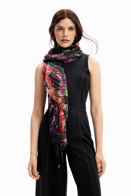 Floral rectangular foulard image number null