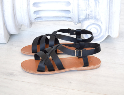 Ancient greek sandals, spartan leather sole sandals, handmade sandals