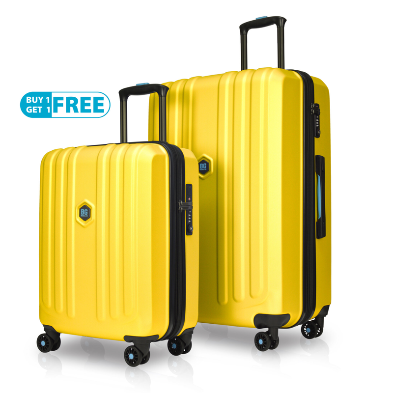 Bg berlin - enduro buy 1 get 1 free promo, set of 2 luggages, mustard suitcases image number null