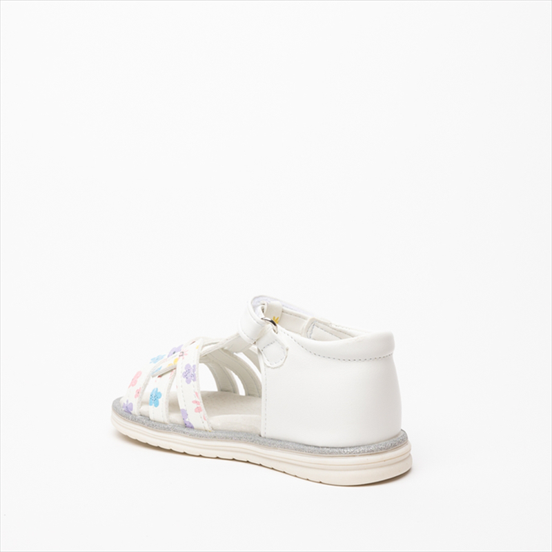 Kido white sandals with flowers image number null