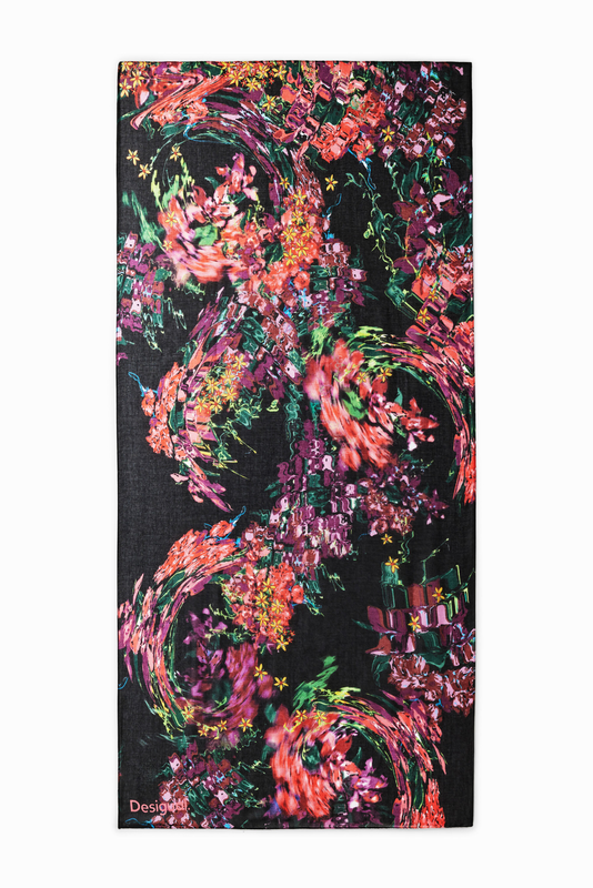 Floral rectangular foulard image number null