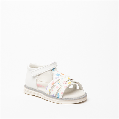Kido white sandals with flowers