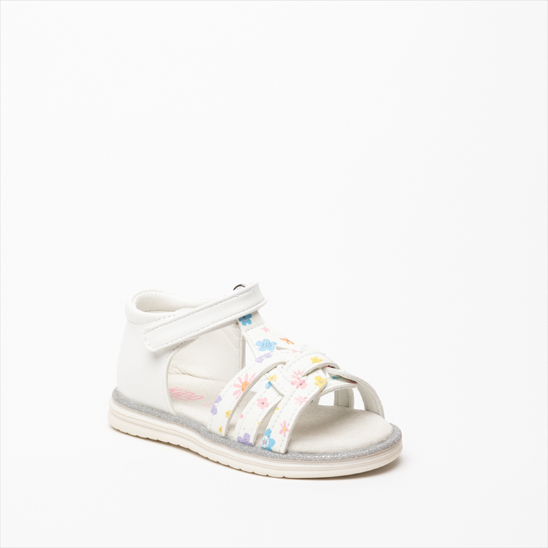 Kido white sandals with flowers image number null