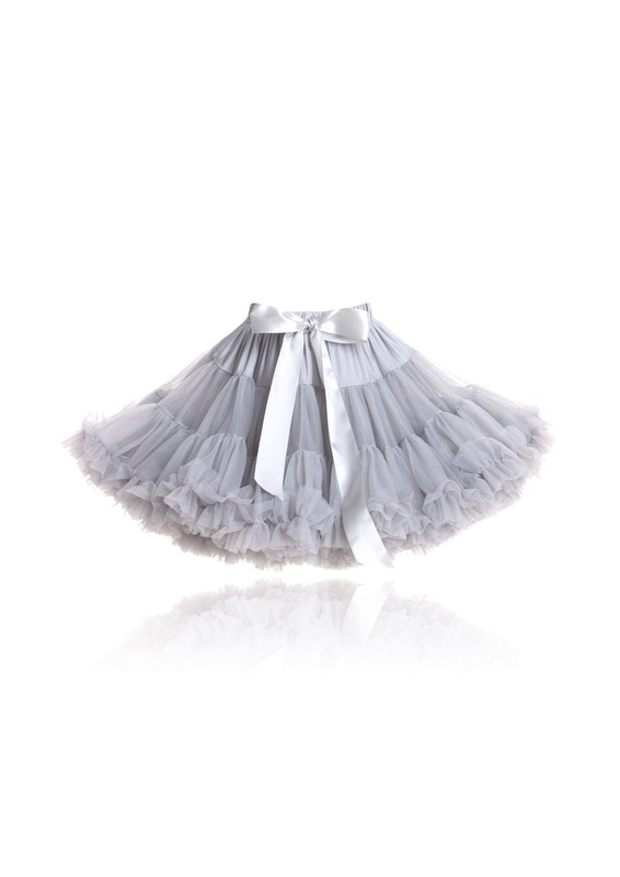 Dolly by le petit tom ® grace kelly tutu pettiskirt silvergrey image number null