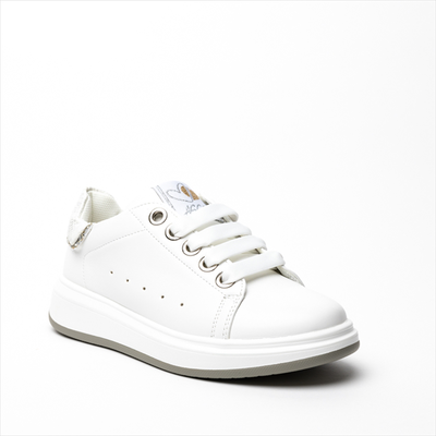 Asso girls white sneakers