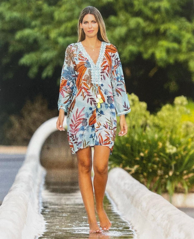 Isla bonita short summer kaftan dress 29013 image number null