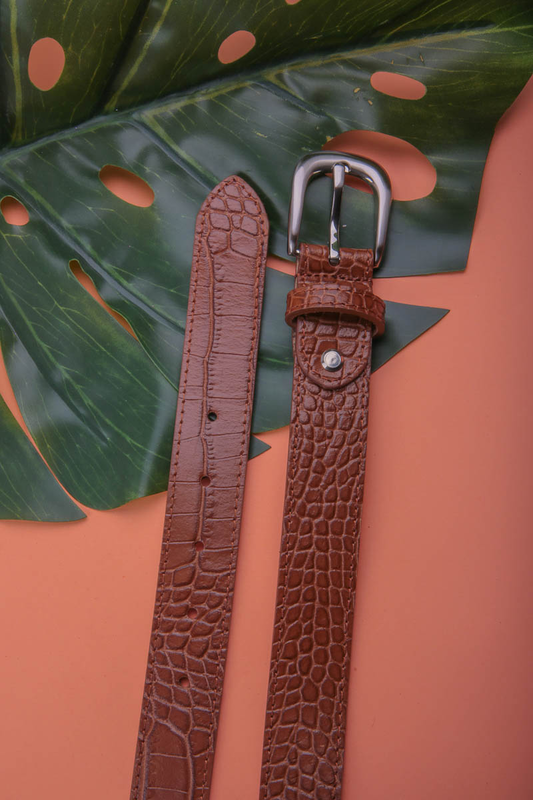 Croco print belt 3cm width image number null