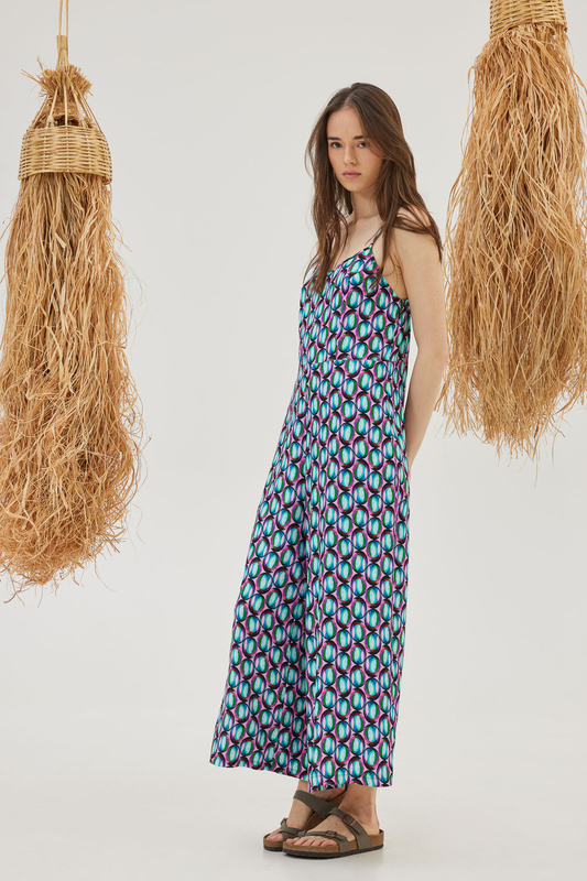 Tilos printed sleeveless jumpsuit viscose image number null