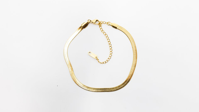 Snake chain anklet gold