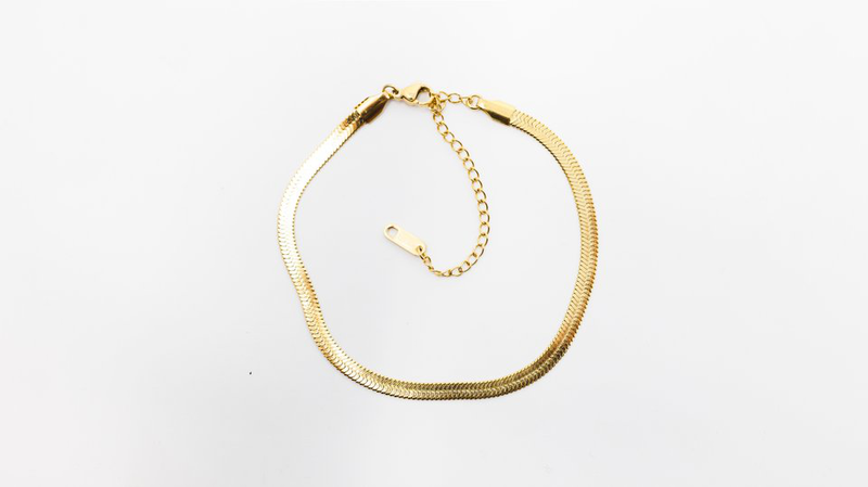 Snake chain anklet gold, , medium image number null