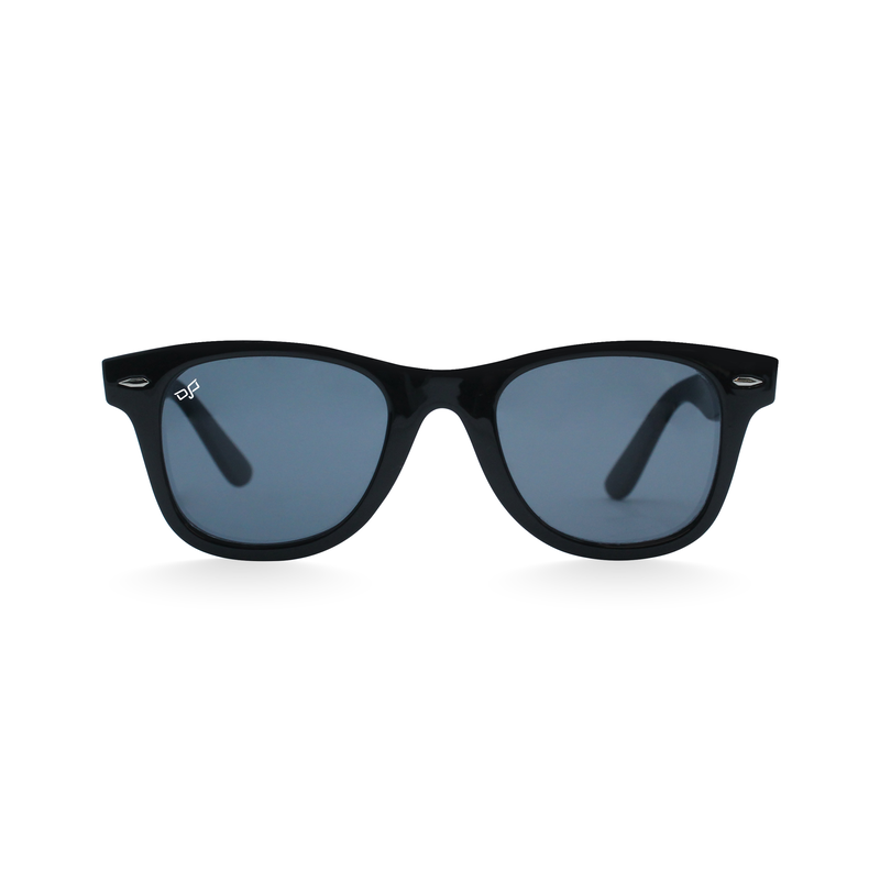 OJO junior sunglasses wayfarers  black frame and  temples with grey lenses rx image number null